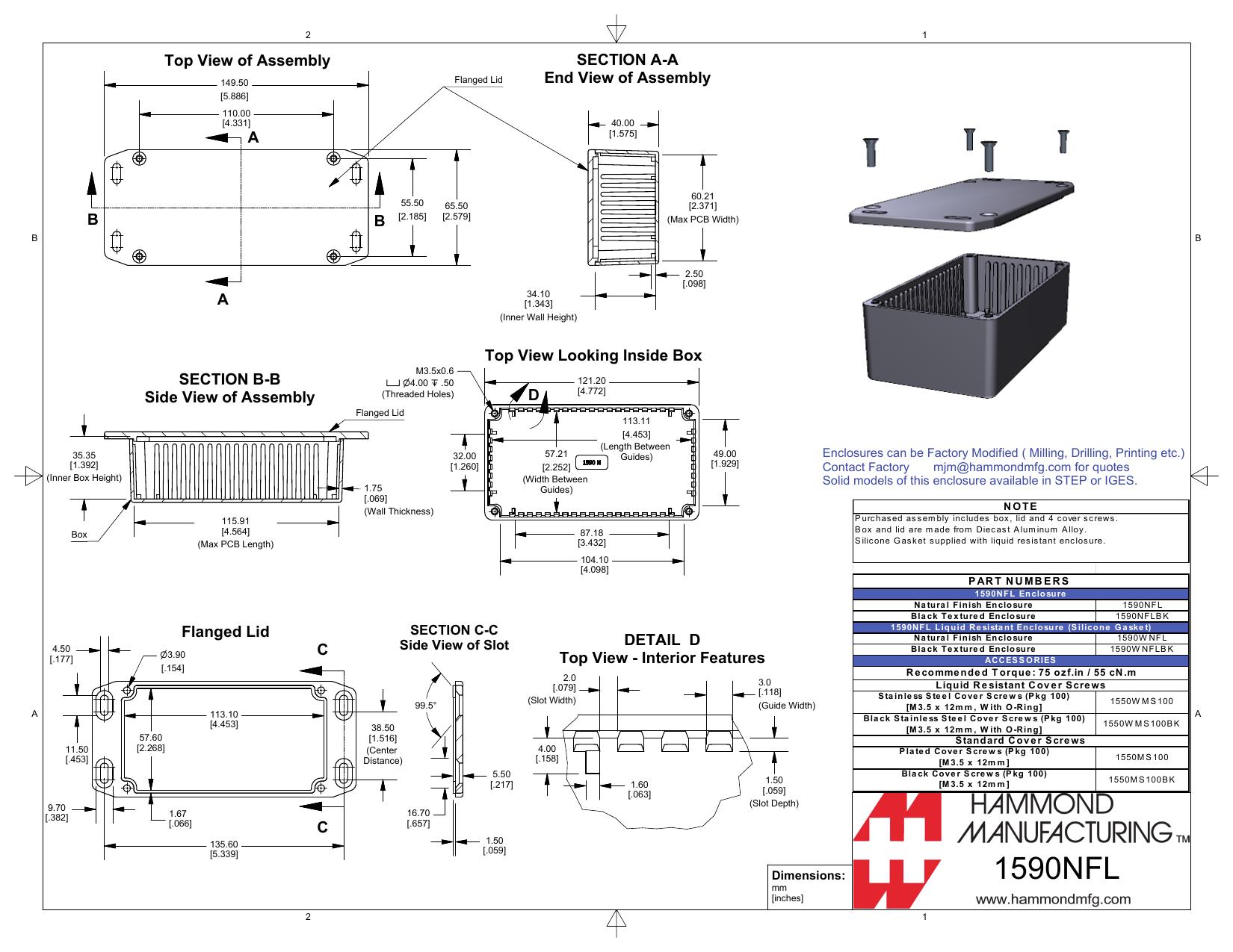 1590WNFL datasheet preview page 1