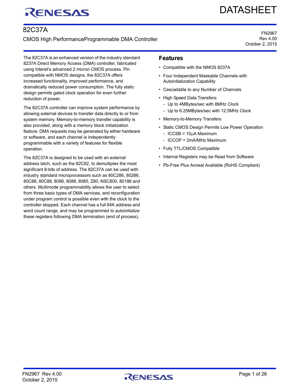 2190 datasheet preview page 1