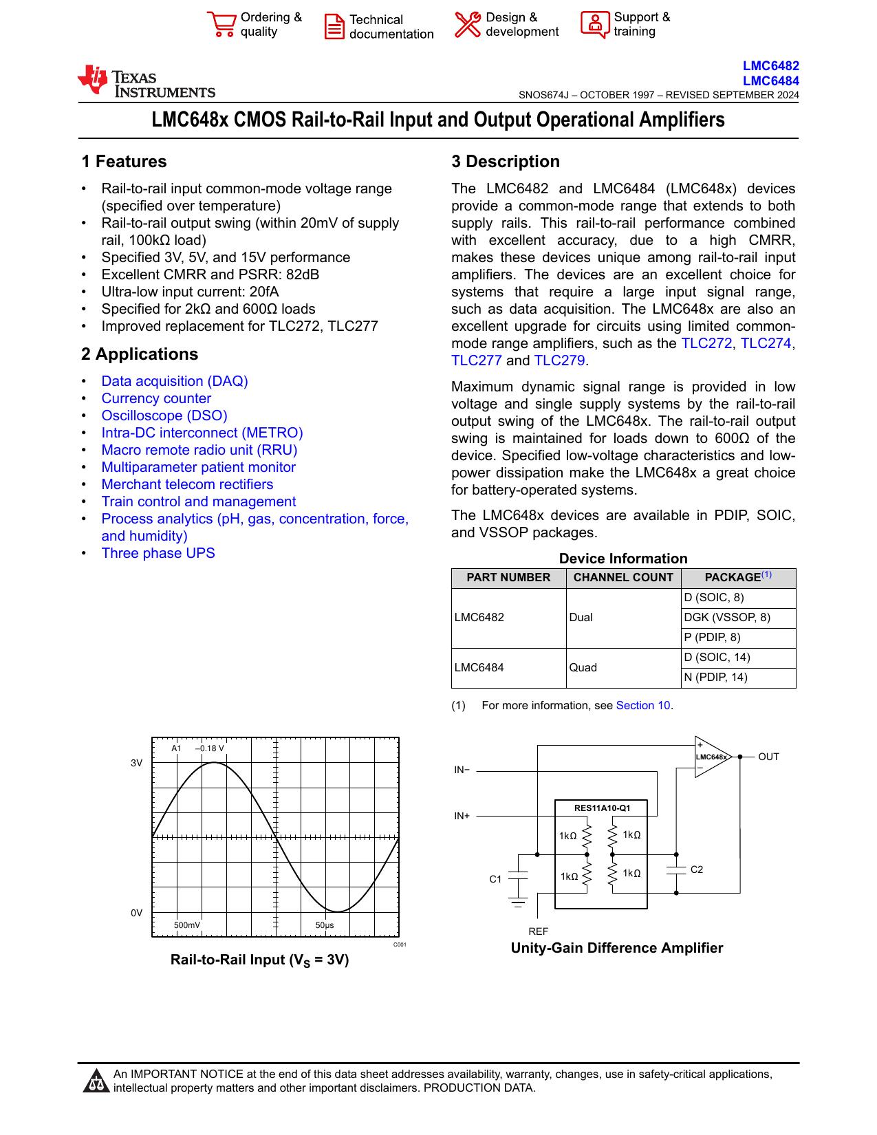 482 datasheet preview page 1