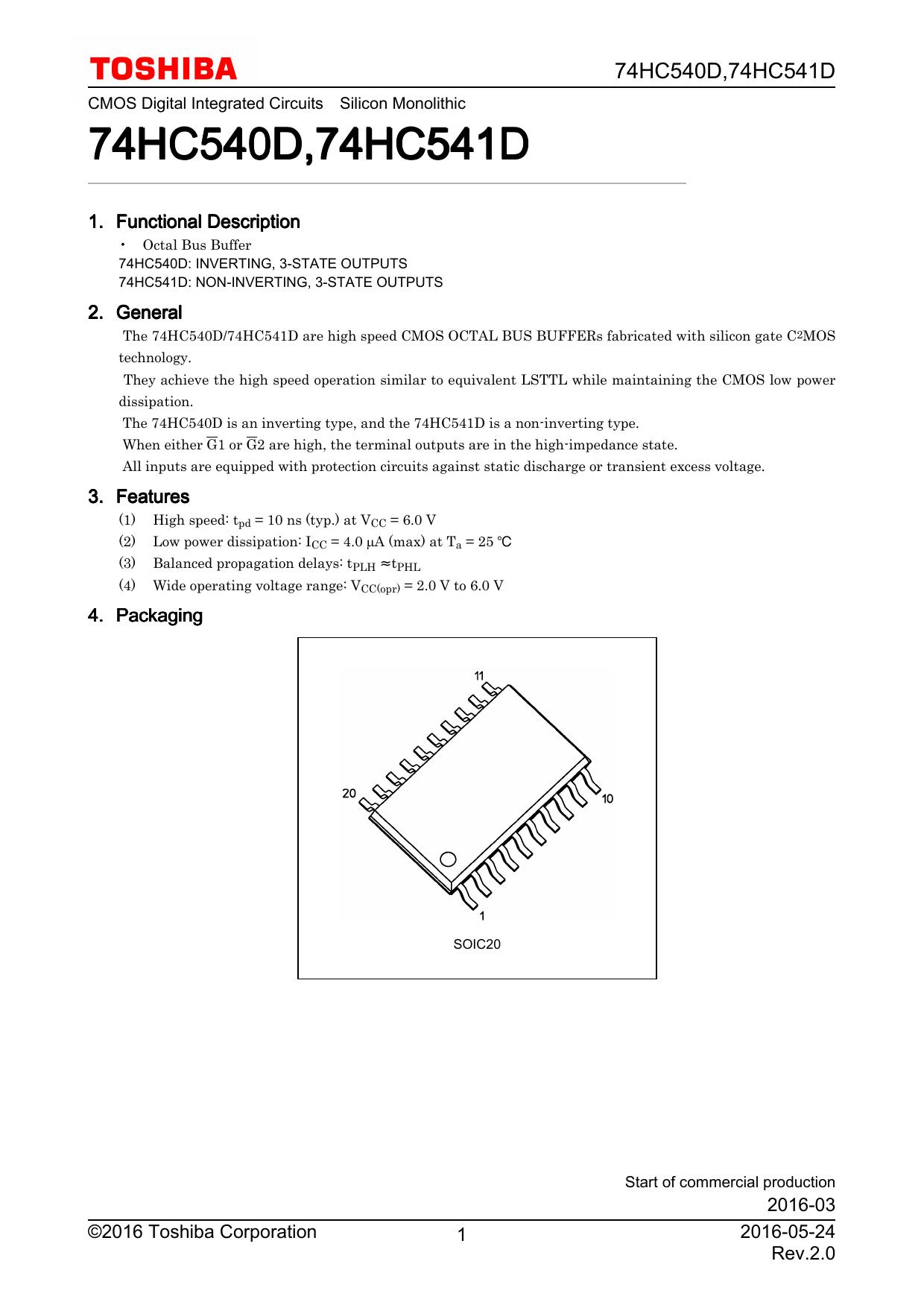 74HC541 datasheet preview page 1