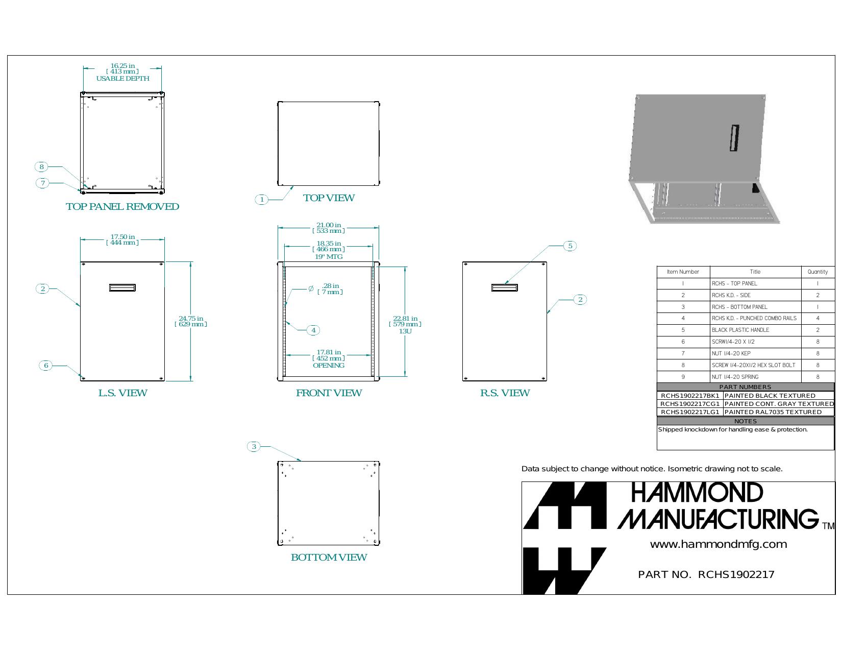 RCHS1902217LG1 datasheet preview page 1